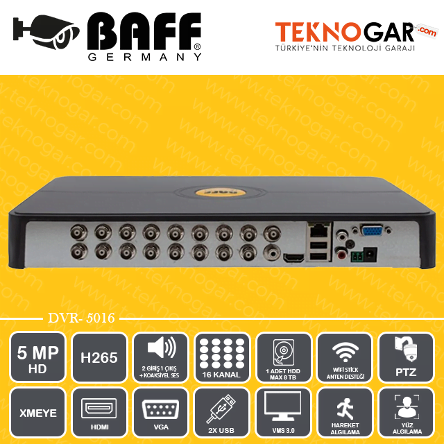 BAFF DVR 5016 16CH 5MP XMEYE H265