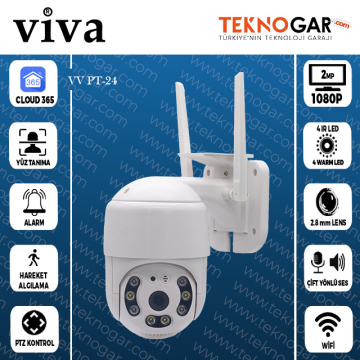 VV-24 WIFI SMART SPEED DOME GÜVENLİK KAMERASI 2MP CLOUD365