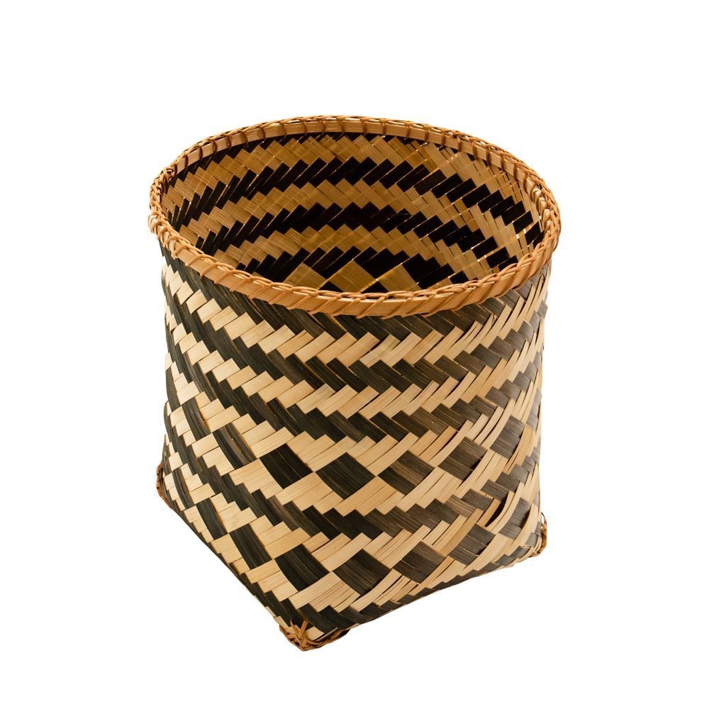 Bambu Siyah&Doğal Renk Sepet 30x25 cm