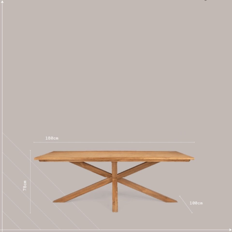 D'Bodhi Xono 180 cm Natural Yemek Masası