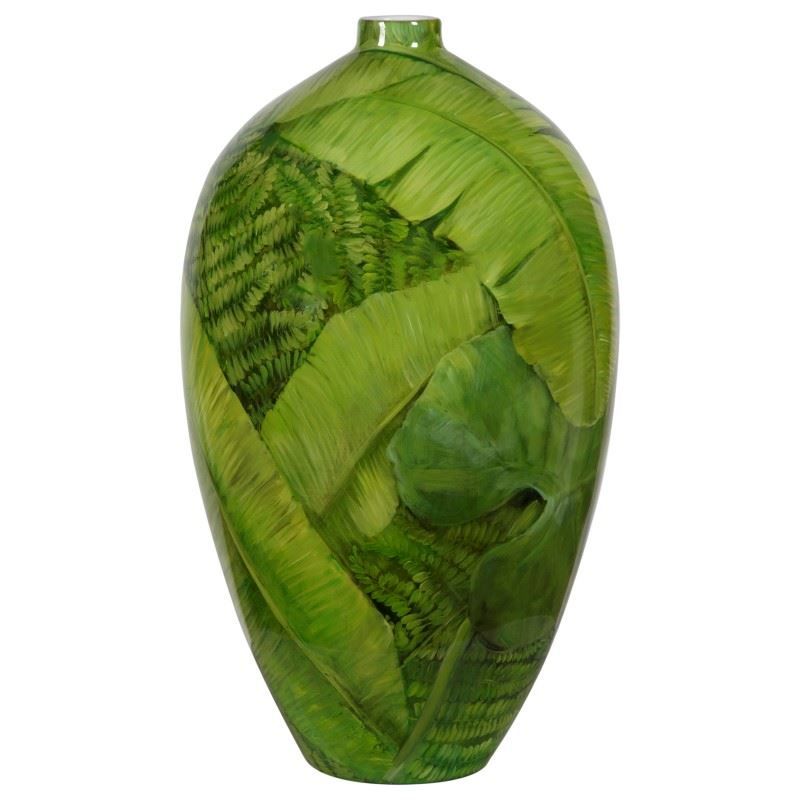Tropikal Desenli Vazo 43 cm