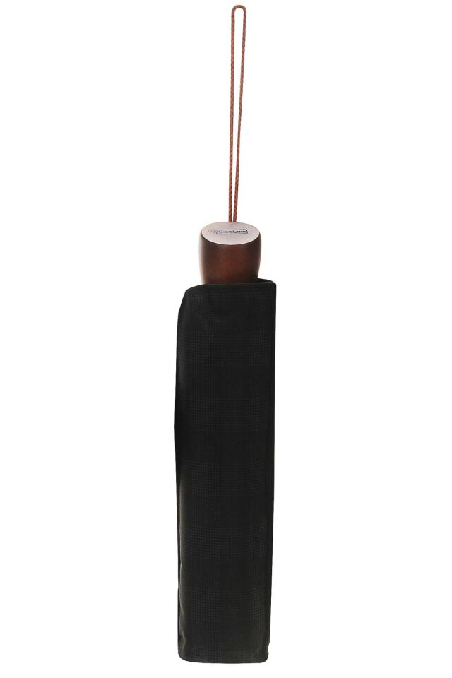 April Lüx Şemsiye Süper Mini Ekose Siyah 06-G