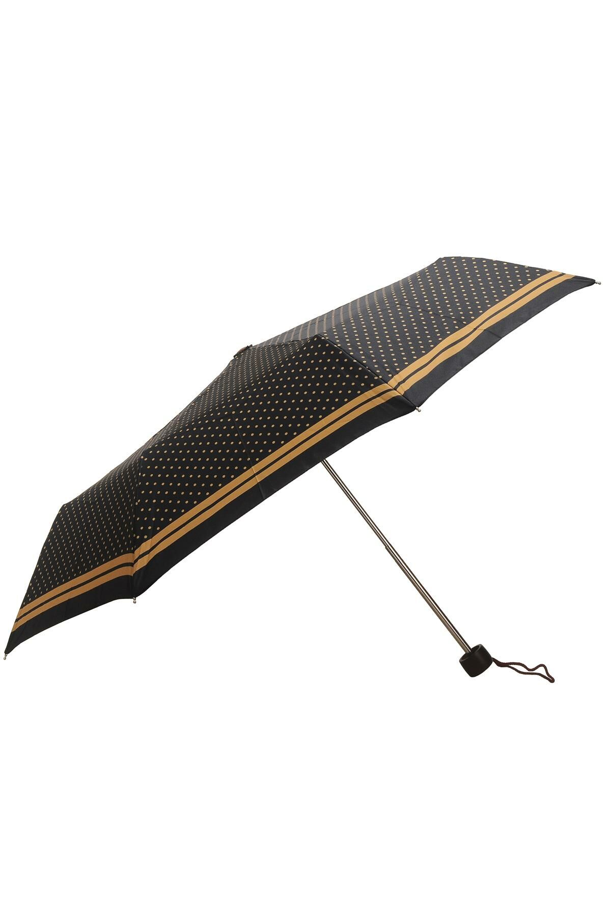 April Lüx Şemsiye Sarı Puantiyeli Siyah 08-L