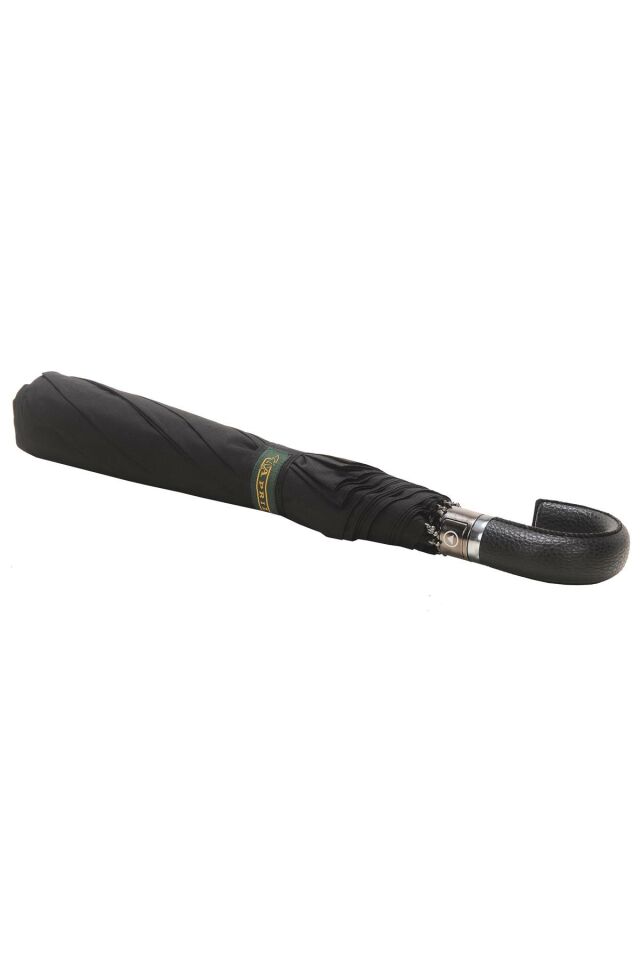 April Baston Saplı Lüx Şemsiye Yarı Otomatik Siyah 228-Gl