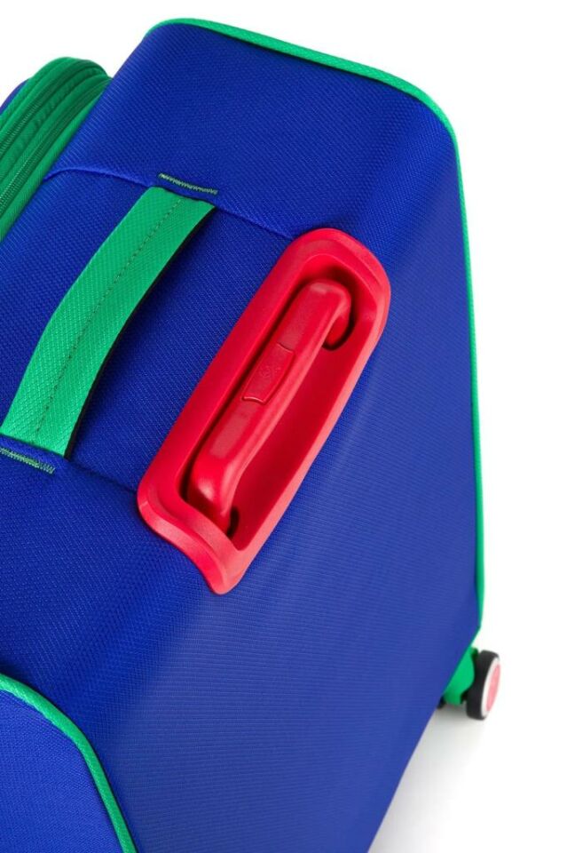 Benetton Orta ve Kabin 2'li Valiz Seti Ultra Light Hafif Kumaş Valiz Saks Mavi Bnt2100