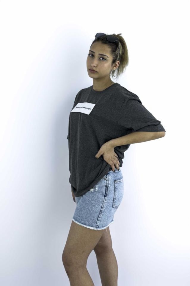 Kadın Antrasit Oversize Mood T-shirt Cırt Cırtlı Değiştirilebilir Mood Sticker