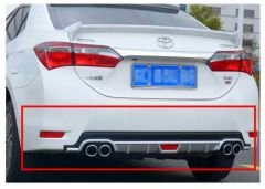 Toyota Corolla uyumlu arka tampon altı difüzör Siyah 2014 sonrası