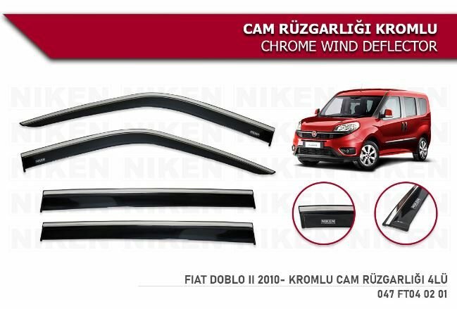 Fiat Doblo 2 Kromlu Cam Rüzgarlığı Niken 2010+ sonrası modeller