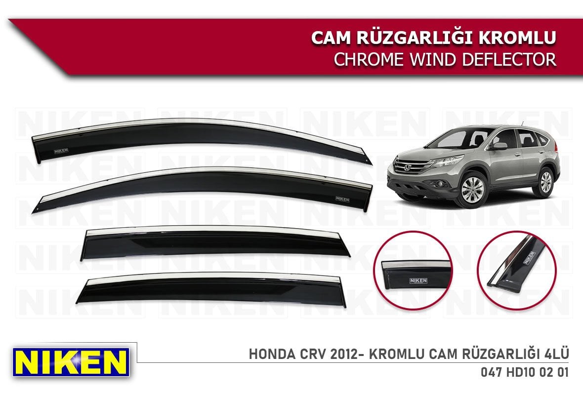 Honda Cr-v Kromlu Cam Rüzgarlığı Niken 2012-2018 arası modellere uyumlu