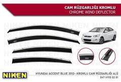 Hyundai Accent Blue Kromlu Cam Rüzgarlığı Niken 2012+