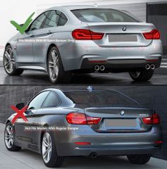 Bmw F32 arka tampon difüzörü 4 çıkış m-performance pianoblack 2012-2018