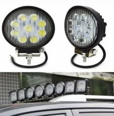 Led çalışma lambası pro 9 ledli off road sis lambası yuvarlak tip Niken