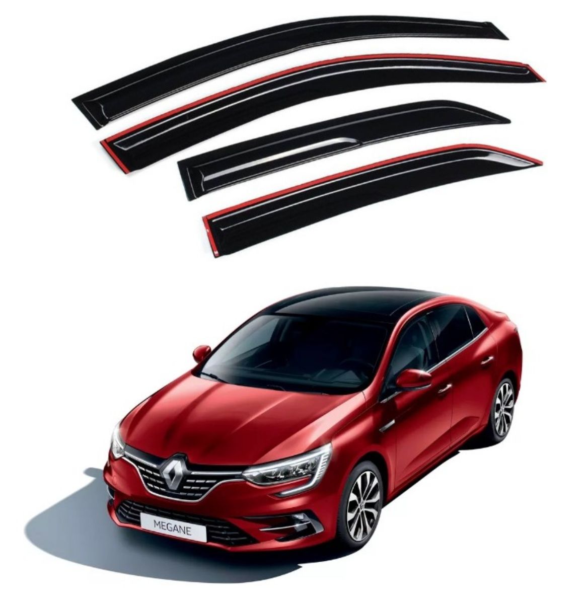 Renault Megane 4 Sedan Uyumlu Cam Rüzgarlığı 2016-2019 Arası uyumlu Mugen