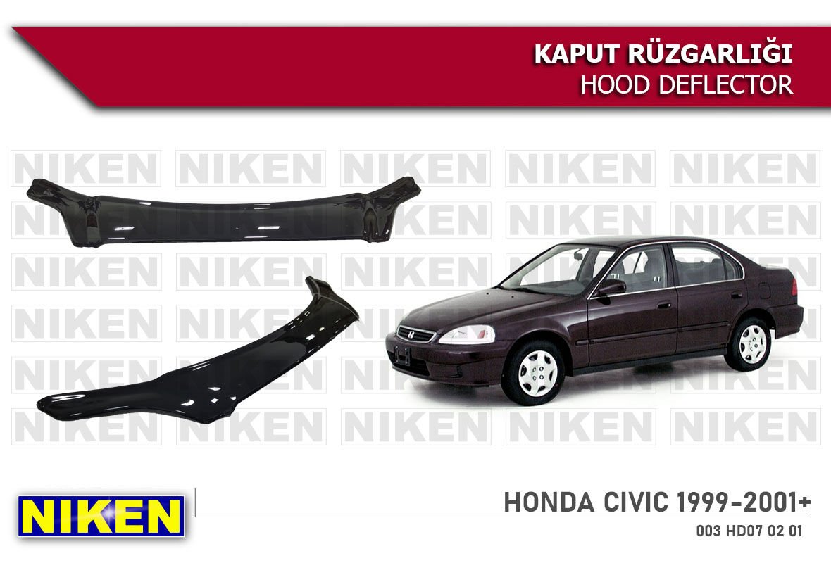 Honda Civic Kaput Rüzgarlığı Koruyucu 1999-2001 arası