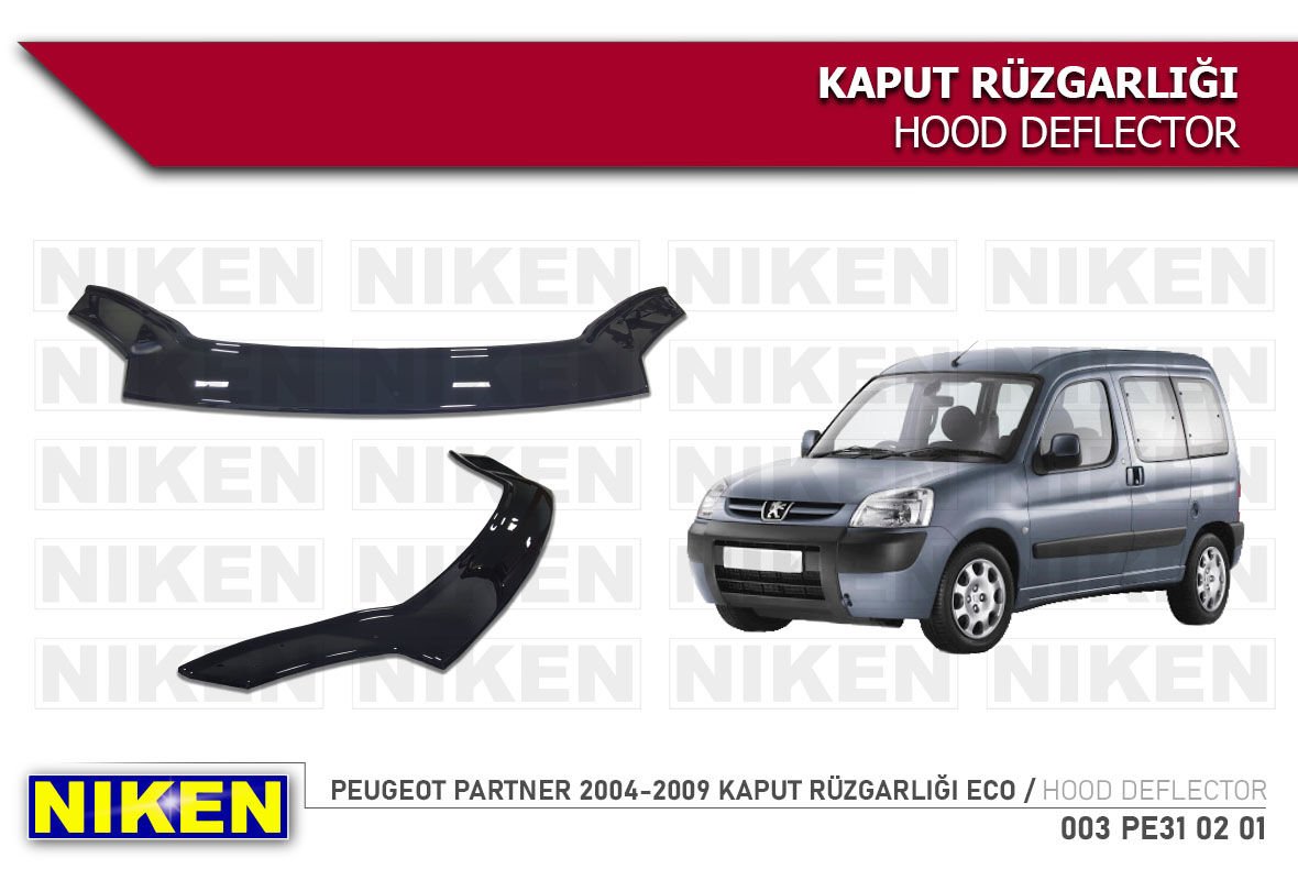 Peugeot Partner Kaput Rüzgarlığı Koruyucu 2004-2009 arası