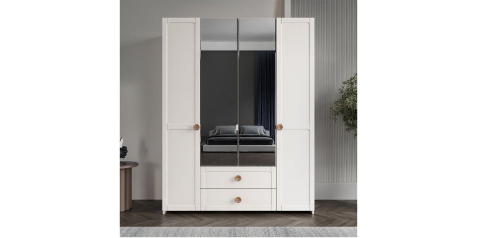 ALİNA 4 KAPILI DOLAP (membran)