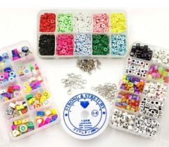 10 Lu Set 6mm Polimer Kil Fimo Boncuk Seti Fimo Figür Meyve Çiçek Misina Lastik