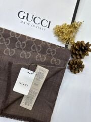 G DESEN YÜN İPEK ŞAL KOYU KAHVE