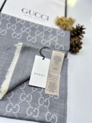 G DESEN YÜN İPEK ŞAL AÇIK GRİ