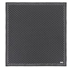 VAKKO MONOGRAM DESEN TWİL İPEK EŞARP SİYAH