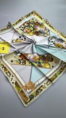 VAKKO DESENLİ TWİL İPEK EŞARP