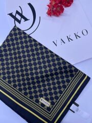 VAKKO TWİL İPEK ŞAL SİYAH ALTIN