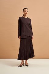 Nuss etek takım kahverengi