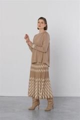 Nuss Zikzak Etek Takım Mocha