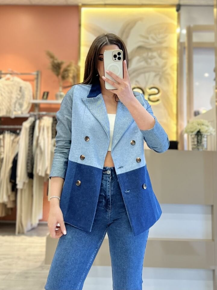 Tasarım Jean Blazer Ceket