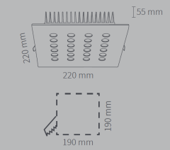 Kuyumcu LED Armatür Kare 43 WATT 29 LED li