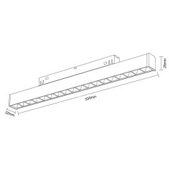 Magnet Armatür Kompakt Lensli 18W 33cm