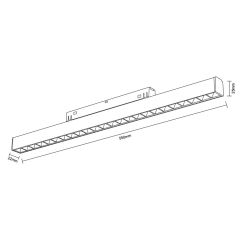 Dim Edilebilir Magnet Armatür 24W 55cm