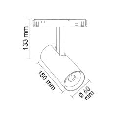 Dim Edilebilir Magnet Ray Spot 20W