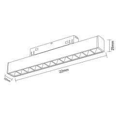 Dim Edilebilir Kompakt Lensli Magnet Armatür 12W