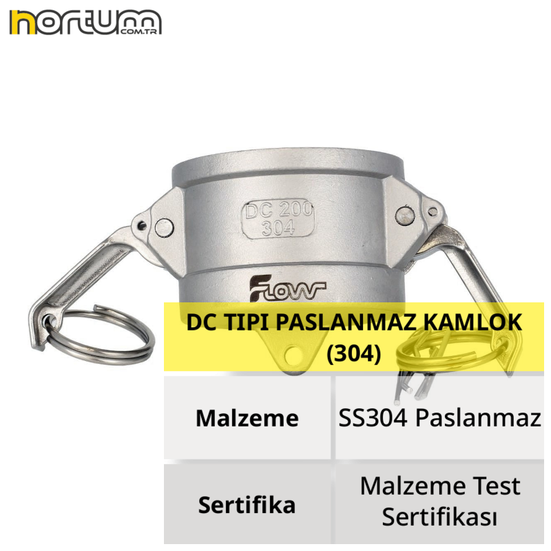 DC TIPI PASLANMAZ KAMLOK (304)