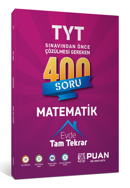 Puan Yayınları TYT Matematik Tekrar Çözümlü 400 Soru