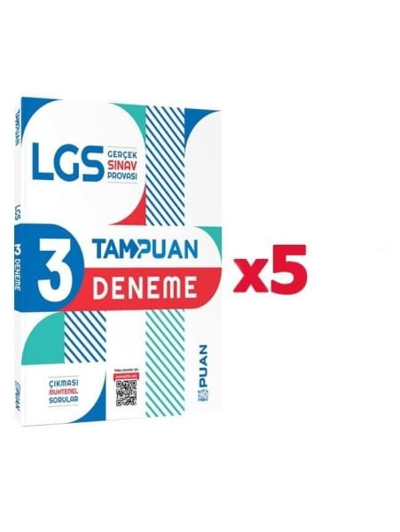 Puan Yayınları Tam Puan 8. Sınıf LGS 3 Deneme 5'li Paket