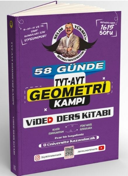 Bıyıklı Matematik 58 Günde TYT AYT Geometri Kampı Video Ders Kitabı