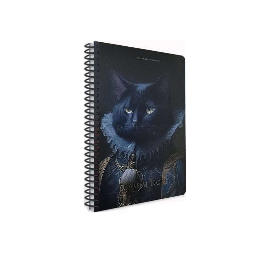 Gıpta Supreme Spiralli Kedi Sert Kapak 120 Yaprak 17*24 Çizgili Defter