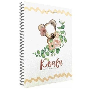 Gıpta Koala Spiralli Sarı Karton Kapak 80 Yaprak A4 Çizgili Defter