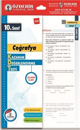 Özdebir Yayınları 10. Sınıf Coğrafya Yaprak Test