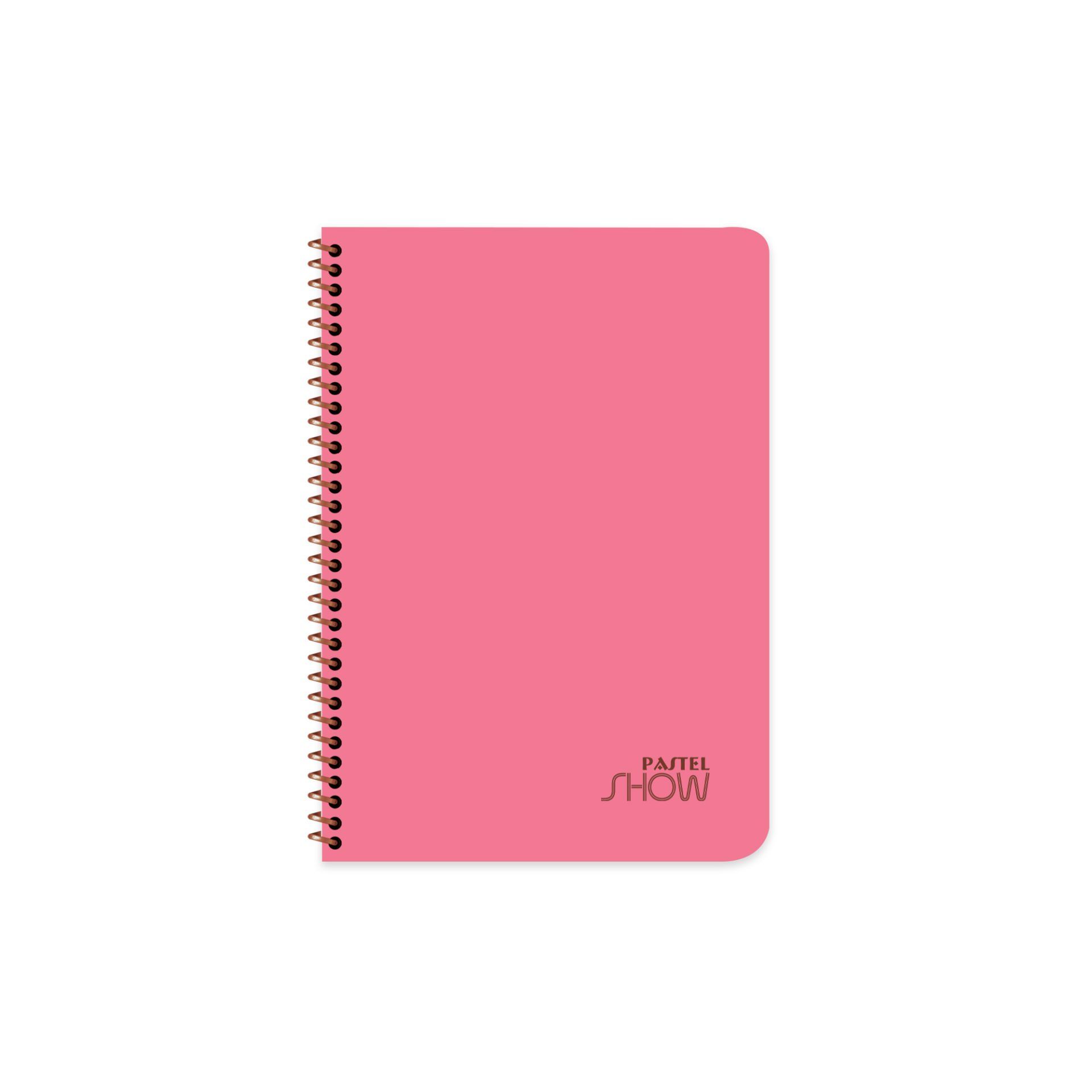 Keskin Color Pastel Show Spiralli Pembe Plastik Kapak 96 Yaprak A5 Kareli Defter