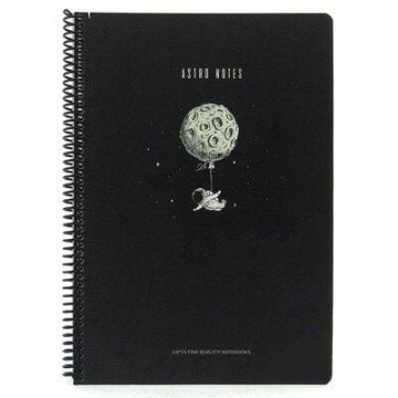 Gıpta Astro Notes Spiralli Balon 2 Karton Kapak 100 Yaprak A4 Çizgili Defter