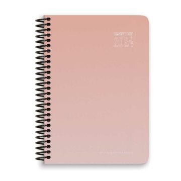 Gıpta 2024 407-TPK The Day Diary Spiralli Pembe Sert Kapak 17*24 Günlük Ajanda