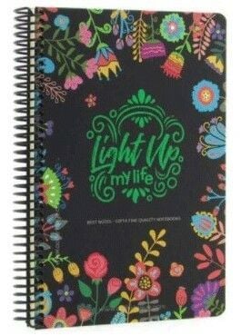 Gıpta Best Notes Spiralli Light Up My Life Sert Kapak 120 Yaprak 17*24 Kareli Defter