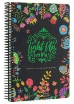 Gıpta Best Notes Spiralli Light Up My Life Sert Kapak 120 Yaprak 17*24 Kareli Defter