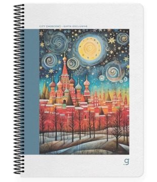 Gıpta Exclusive City Spiralli Moscow Sert Kapak 80 Yaprak 17*24 Çizgili Defter