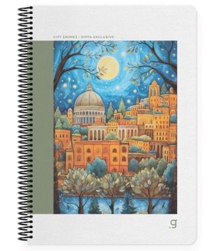 Gıpta Exclusive City Spiralli Rome Sert Kapak 80 Yaprak 17*24 Çizgili Defter