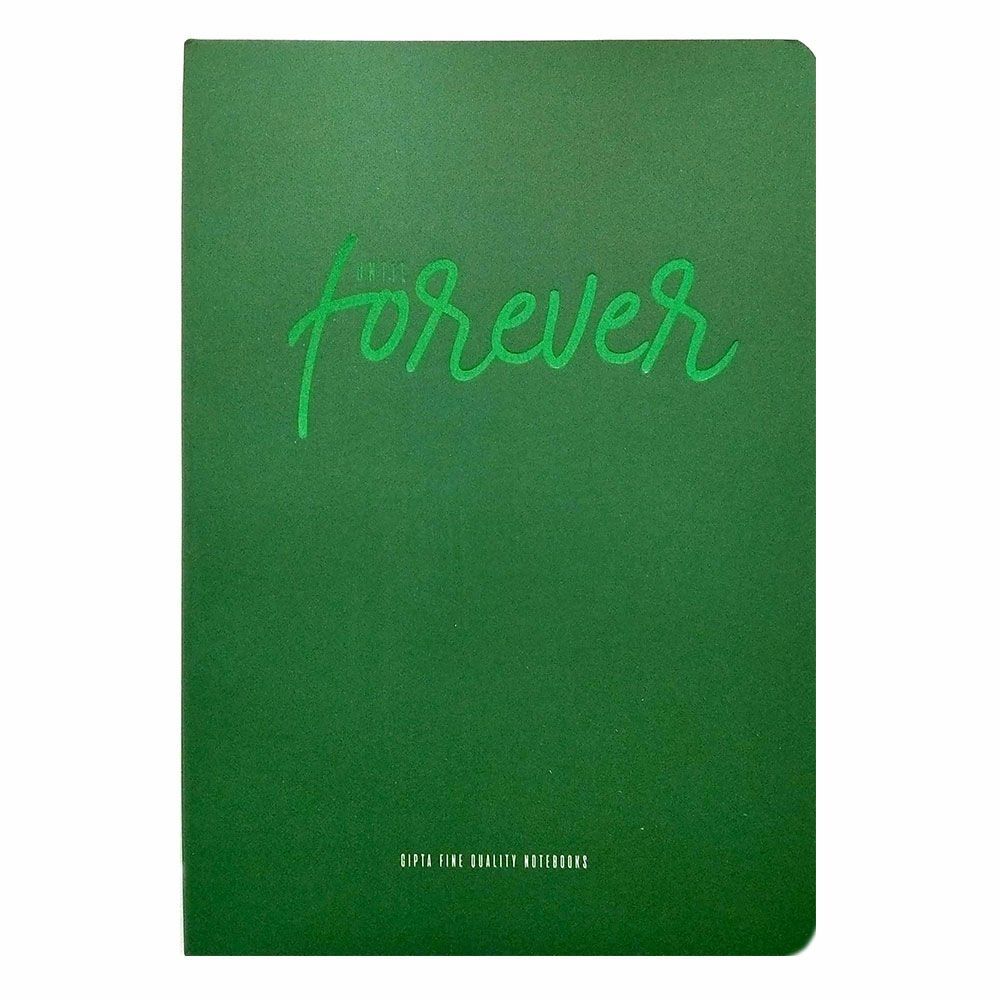 Gıpta Until Forever Dikişli Koyu Yeşil Karton Kapak 120 Yaprak A5 Çizgili Defter