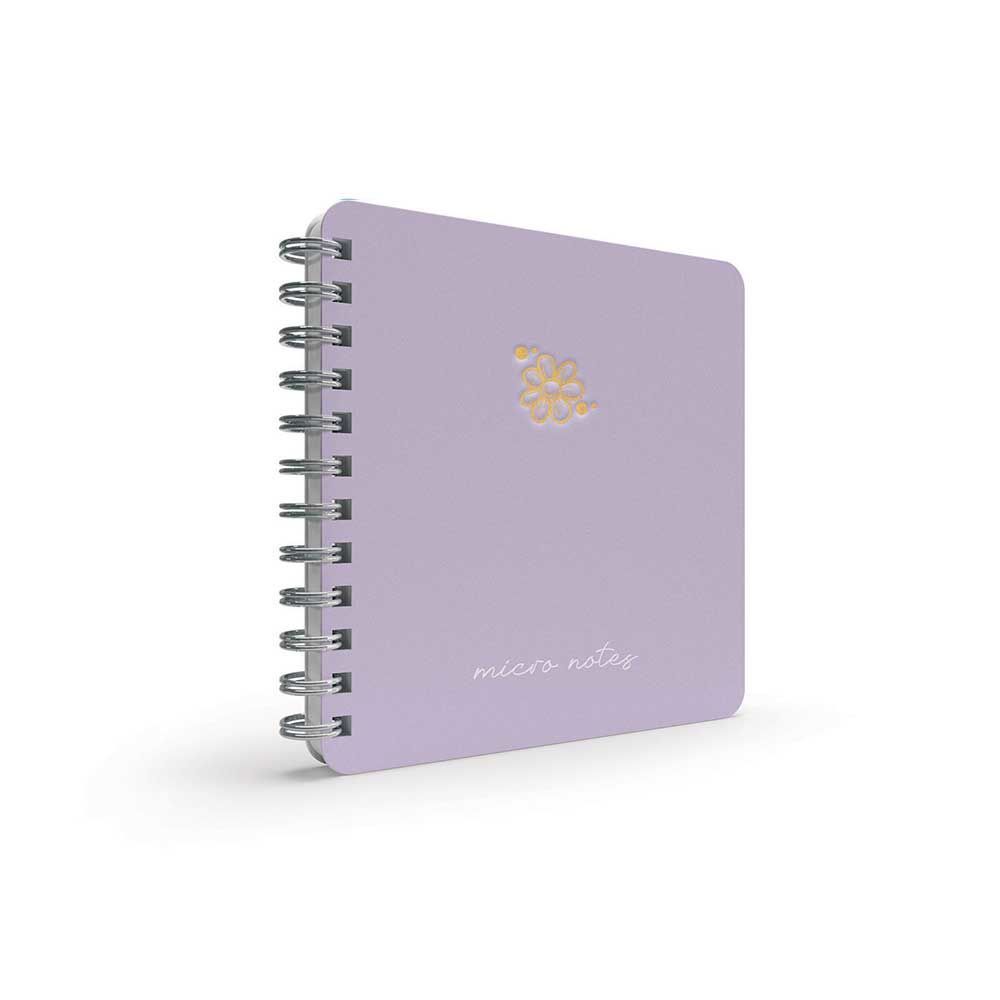 Gıpta Micro Notes Spiralli Pastel Mor Sert Kapak 100 Yaprak 16*16 Çizgili Defter